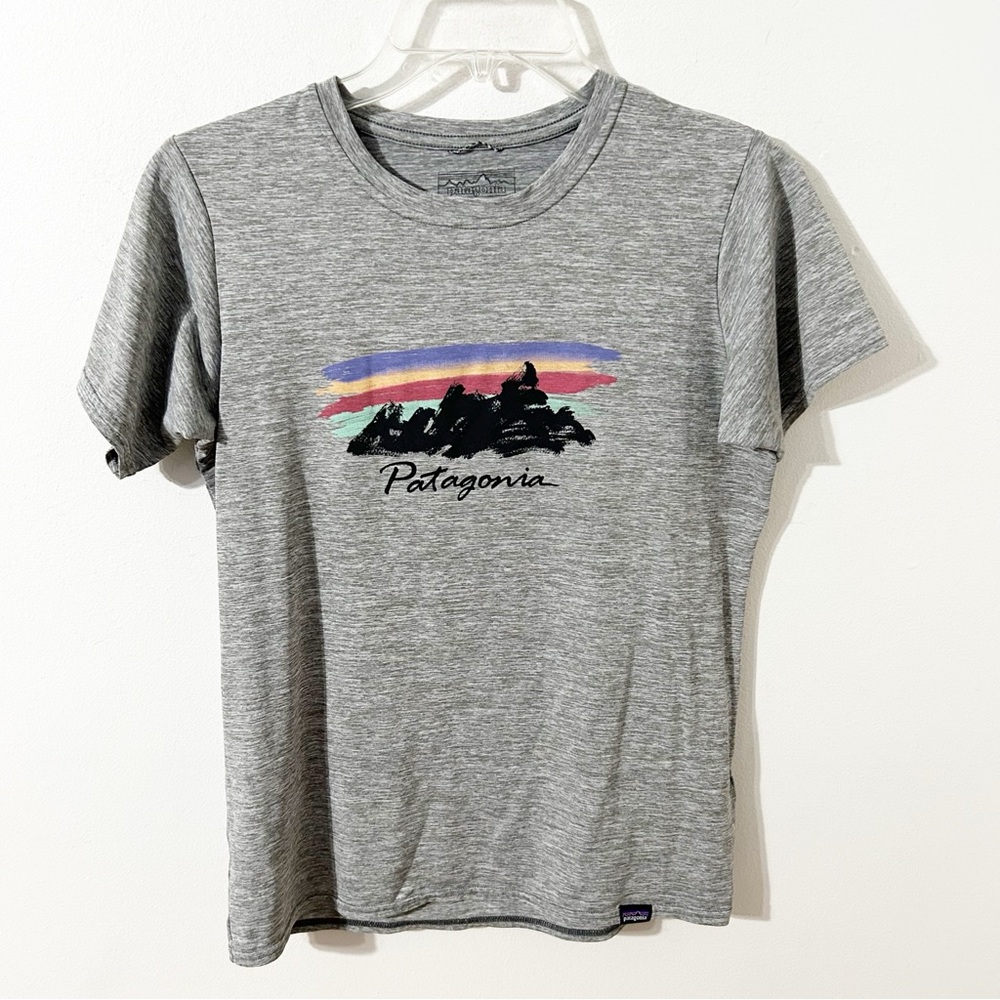 Patagonia Short Sleeve Graphic Stretch Performance Capilene Cool Daily Tee Shirt